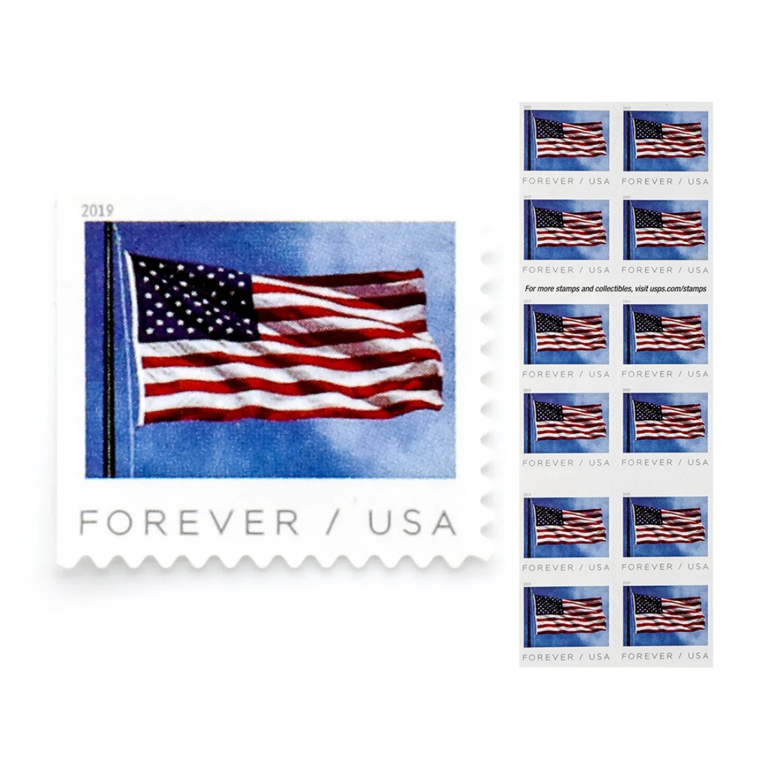 product_image_1765808359 2019 U.S. Flag Forever Stamps Booklet